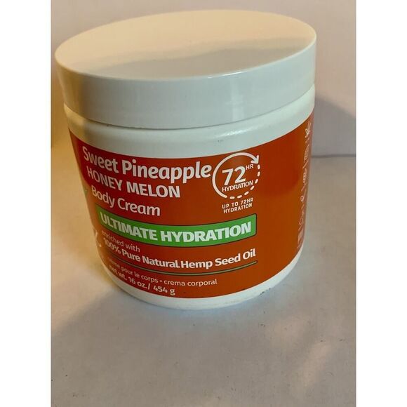 Hempz Sweet Pineapple Honey Melon Body Cream Ultimate Hydration LUX 16oz Seed - Picture 4 of 7
